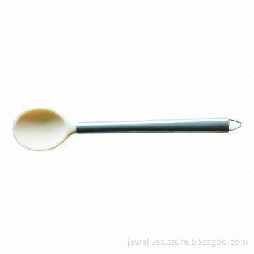 12.5-inch silicone scoops with stainless steel handle